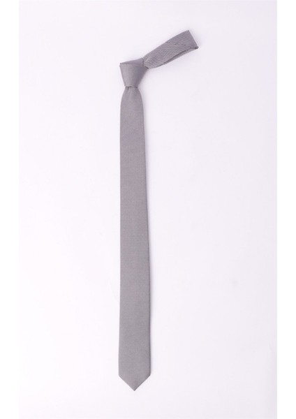 Kendinden Desenli Düz Erkek Gri Kravat modelleri