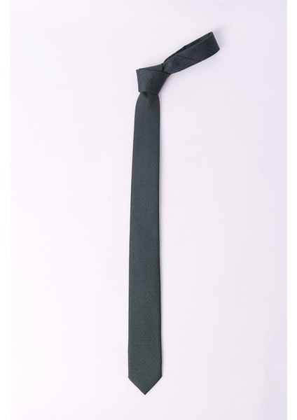 Kendinden Desenli Düz Erkek Yeşil Kravat modelleri