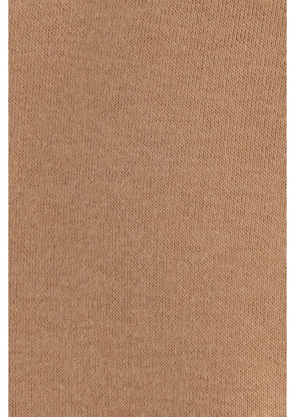 Unisex Relax Fit Rahat Kesim Pamuklu Içi Polarlı Yarım Fermuarlı Vizon Dik Yaka Sweatshirt indirimleri