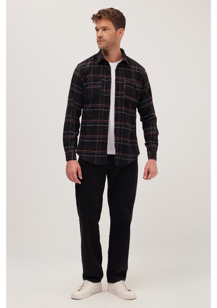 Erkek Slim Fit Dar Kesim Uzun Kollu Kareli Çift Cepli Kışlık Oduncu Gömlek modelleri