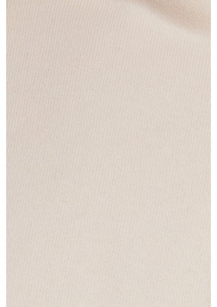 Kadın Relax Fit Rahat Kesim Pamuklu Kapüşonlu Kanguru Cepli Taş Sweatshirt