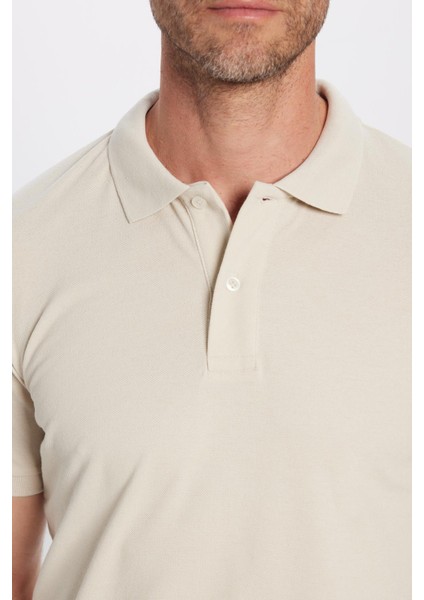 Erkek Slim Fit Dar Kesim Pamuklu Yumuşak Dokulu Serin Tutan Kumaş Düz Pike Beyaz Polo Yaka Tişört modelleri