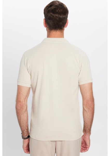 Erkek Slim Fit Dar Kesim Pamuklu Yumuşak Dokulu Serin Tutan Kumaş Düz Pike Beyaz Polo Yaka Tişört indirimleri