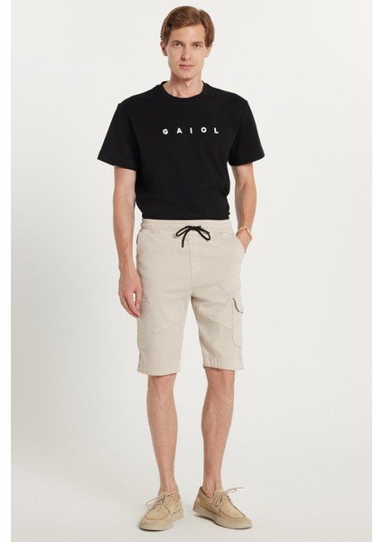 Erkek Relax Fit Rahat Kesim %100 Pamuk Kargo Cep Taş Renk Kapri Şort modelleri