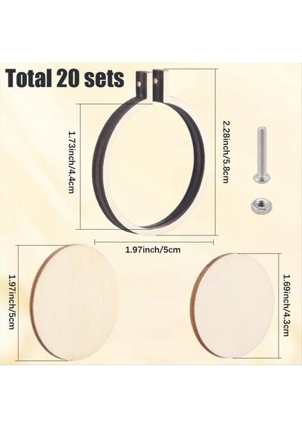 2 Inç Hoop Nakış Hoop Çerçeve Ayarlanabilir Daire Yuvarlak Küçük Mini Ahşap Nakış Yüzükler Sanat El Sanatları Için Toplu Kullanışlı (Yurt Dışından) modelleri