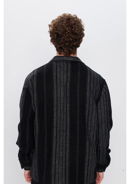 Erkek Relax Fit Rahat Kesim Oduncu Çizgili Tek Cepli Kışlık Gömlek indirimleri