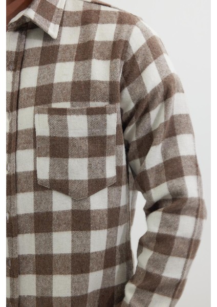 Erkek Slim Fit Dar Kesim Uzun Kollu Cepli Kareli Dama Desenli Kışlık Oduncu Gömlek modelleri