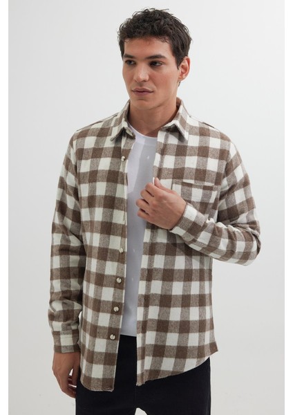 Erkek Slim Fit Dar Kesim Uzun Kollu Cepli Kareli Dama Desenli Kışlık Oduncu Gömlek indirimleri