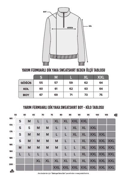 Relax Fit Rahat Kesim Pamuklu Içi Polarlı Yarım Fermuarlı Ekru Dik Yaka Sweatshirt