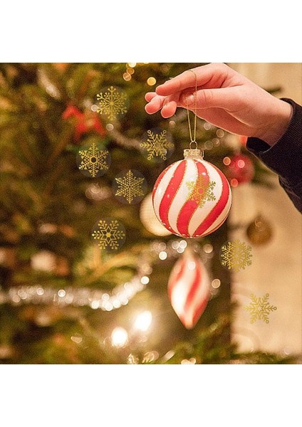 2500 Adet Altın Folyo Kar Tanesi Noel Çıkartma Rulo - Tatil Dekor Için Şeffaf Yuvarlak Yapışkanlı Etiketler (Yurt Dışından) fırsatları