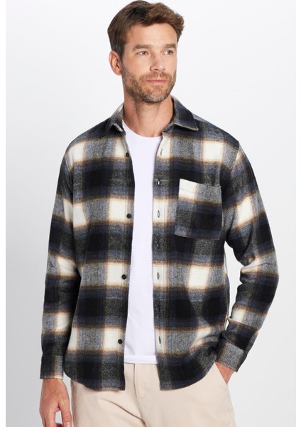 Erkek Regular Fit Klasik Kesim Oduncu Tek Cepli Kışlık Gömlek fiyatları