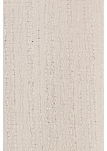 Kadın Oversize Geniş Kesim Bürümcük Pens Detaylı Uzun Kollu Dokulu Ekru Gömlek