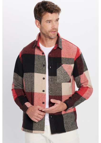 Erkek Relax Fit Rahat Kesim Tek Cepli Kareli Kışlık Oduncu Gömlek fiyatları