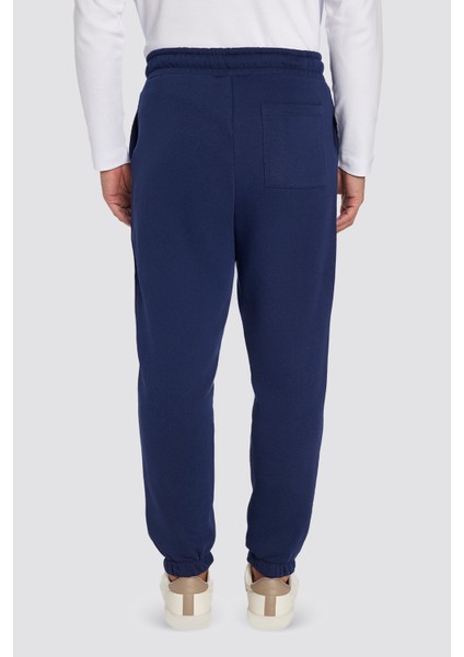 Unisex Relax Fit Rahat Kesim Şardonlu 3 Cepli Lastikli Jogger Paça Lacivert Eşofman Altı indirimleri
