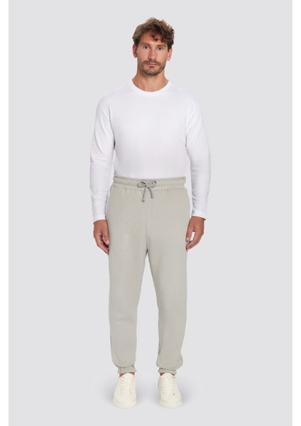Unisex Relax Fit Rahat Kesim Şardonlu 3 Cepli Lastikli Jogger Paça Taş Renk Eşofman Altı fırsatları
