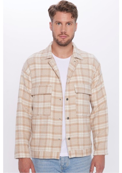 Erkek Relax Fit Rahat Kesim Çıtçıtlı Çift Cepli Kareli Kışlık Apaş Yaka Mont Gömlek fiyatları