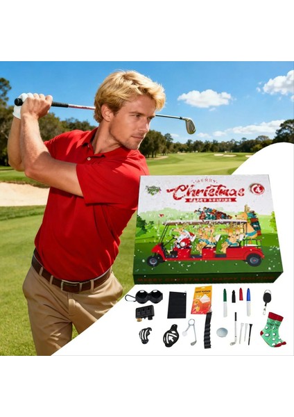 Golf Takvimi Advent 2025 Golf Süslemeleri Advent Küçük Spor Araçları Raf Masası Ofis Oturma Odası Için Noel Takvimi (Yurt Dışından) fiyatları