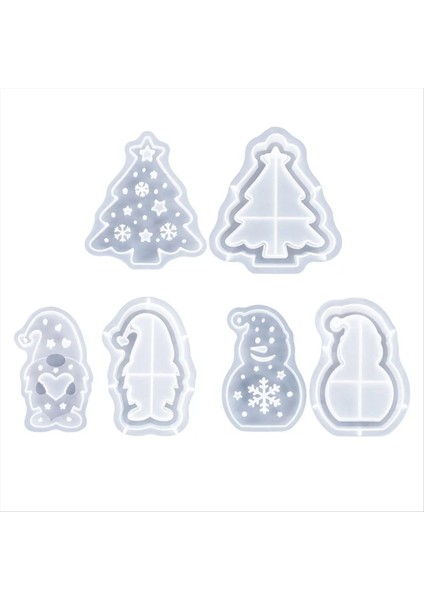 Tatil Silikon Kalıplar 3D Alçı Süs Kalıpları Set Sanat Zanaat Kalıp Ev Odası Düğün Parti Dekorasyon Masa Için (Yurt Dışından)