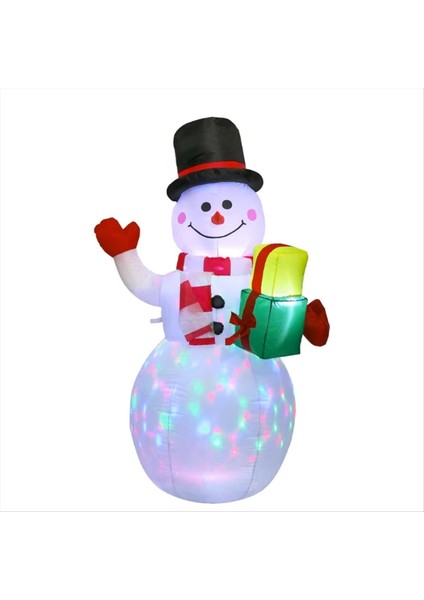 1 5 M Noel Şişme Kardan Adam Hava Üflemeli Dekor LED Işık ile Noel Avlu Bahçe Kapı Süsleri Abd Plug (Yurt Dışından)