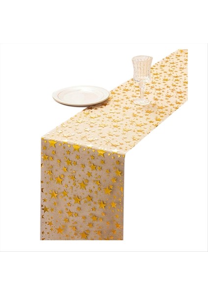 3 Rulo Bling Yıldız Masa Runner 11X108&QUOT Payet Glitter Folyo Metalik Ince Örgü Masa Runner (Yurt Dışından)