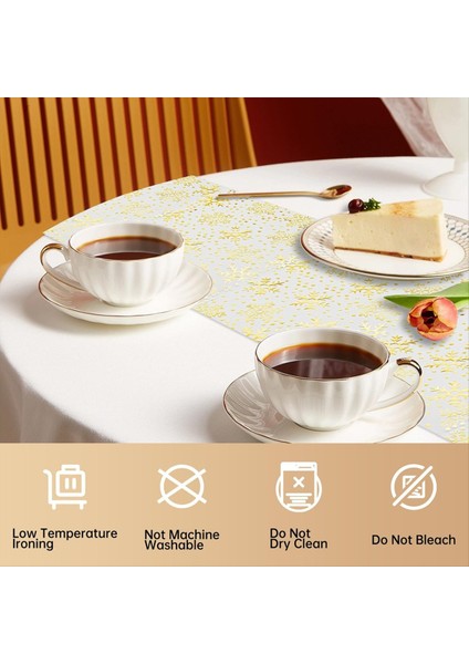 2 Rolls Noel Kar Tanesi Masa Koşucu 11 &quot x 108&QUOT Payet Glitter Masa Koşucu Parti Doğum Günleri Düğünler Için Altın (Yurt Dışından) fiyatları