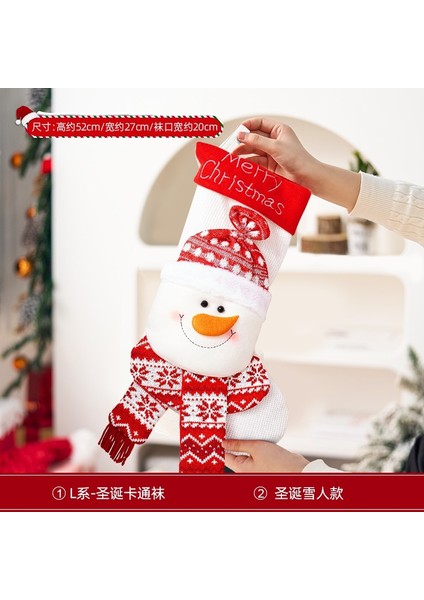 Yeni Noel Süsleri Karikatür Noel Çorapları Üç Boyutlu Çorap Dekoratif Çorap Kolye (Yurt Dışından)