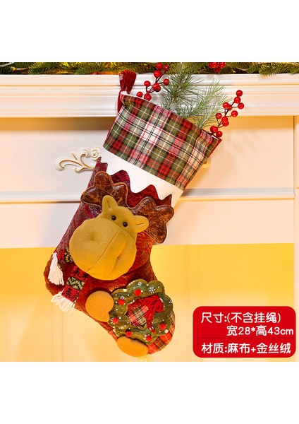 Yeni Noel Süsleri Karikatür Noel Çorapları Üç Boyutlu Çorap Dekoratif Çorap Askıları (Yurt Dışından)