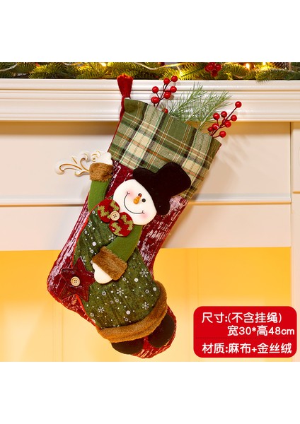 Yeni Noel Süsleri Karikatür Noel Çorapları Üç Boyutlu Çorap Dekoratif Çorap Askıları (Yurt Dışından)