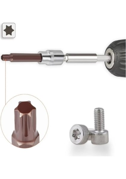 Kaplamalı Mıknatıslı Torx Bits Uç Matkap Ucu T25 75 mm KK1158 indirimleri