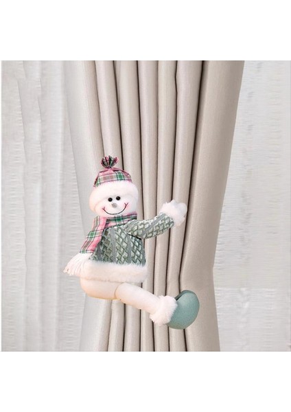 Kravat Arkalıkları Kardan Adam Cüce Perdelik Tutucular Ev Için Noel Örtü Tokalarıyatak Odası Oturma Odası Banyo Kreş Yurt Otel B (Yurt Dışından) modelleri