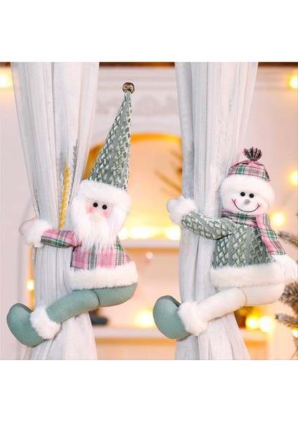 Kravat Arkalıkları Kardan Adam Cüce Perdelik Tutucular Ev Için Noel Örtü Tokalarıyatak Odası Oturma Odası Banyo Kreş Yurt Otel B (Yurt Dışından) fırsatları