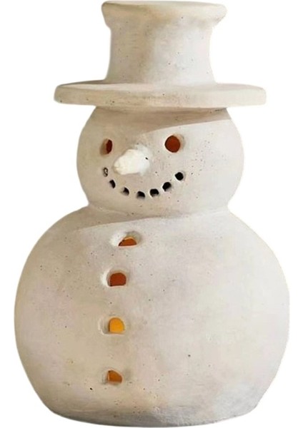 Noel Süslemeleri - El Yapımı Kardan Adam Figürleri - 1 Paket Beyaz Kış Dekoru Tatil Rustik Ev Için Benzersiz Dekor A (Yurt Dışından)