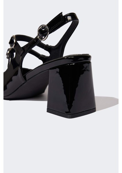 Kadın Yüksek Taban Suni Deri Topuklu Sandalet E2511AX25SM