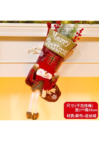 Yeni Noel Süsleri Karikatür Noel Çorapları Üç Boyutlu Çorap Dekoratif Çorap Askıları (Yurt Dışından)