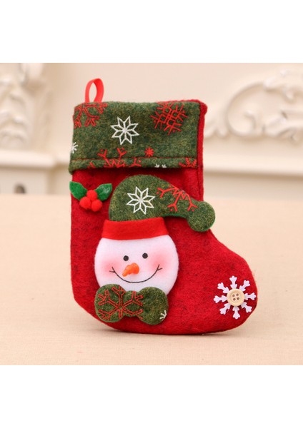 Yeni Noel Süsleri Karikatür Noel Çorapları Üç Boyutlu Çorap Dekoratif Çorap Kolye (Yurt Dışından)