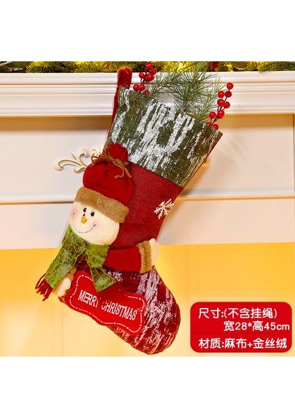Yeni Noel Süsleri Karikatür Noel Çorapları Üç Boyutlu Çorap Dekoratif Çorap Askıları (Yurt Dışından)
