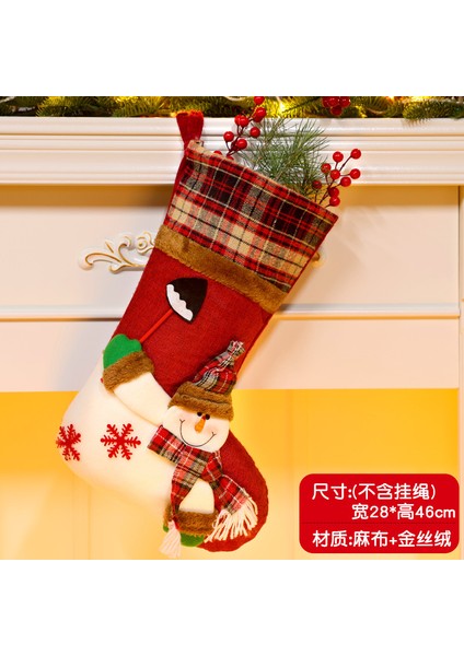 Yeni Noel Süsleri Karikatür Noel Çorapları Üç Boyutlu Çorap Dekoratif Çorap Askıları (Yurt Dışından)