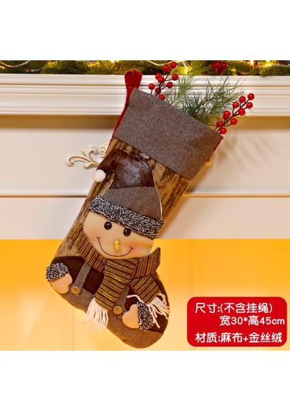 Yeni Noel Süsleri Karikatür Noel Çorapları Üç Boyutlu Çorap Dekoratif Çorap Askıları (Yurt Dışından)