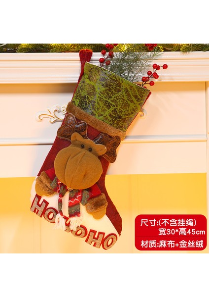 Yeni Noel Süsleri Karikatür Noel Çorapları Üç Boyutlu Çorap Dekoratif Çorap Askıları (Yurt Dışından)