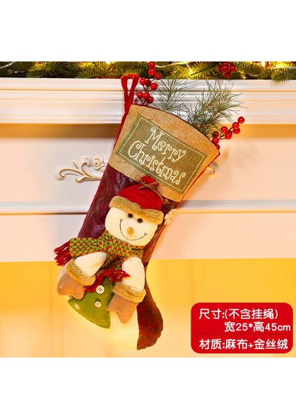 Yeni Noel Süsleri Karikatür Noel Çorapları Üç Boyutlu Çorap Dekoratif Çorap Askıları (Yurt Dışından)