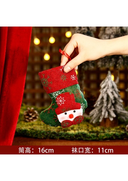 Yaratıcı Noel Çorapları Noel Ağacı Dekorasyonu Asılı Dekorasyon Yaşlı Adam Kardan Adam Moose Çorapları (Yurt Dışından)