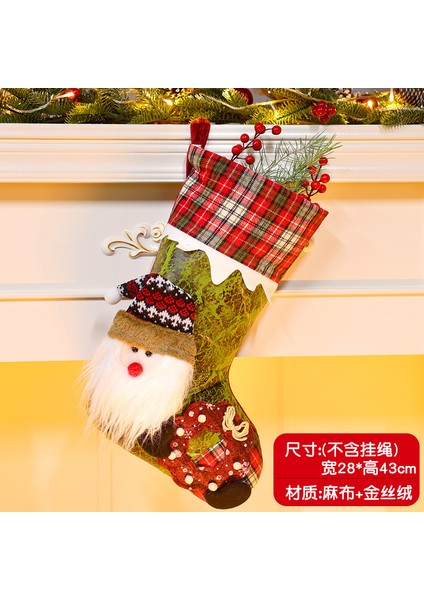 Yeni Noel Süsleri Karikatür Noel Çorapları Üç Boyutlu Çorap Dekoratif Çorap Askıları (Yurt Dışından)