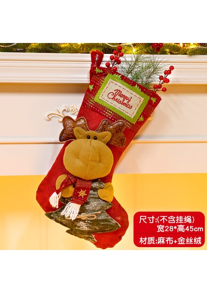 Yeni Noel Süsleri Karikatür Noel Çorapları Üç Boyutlu Çorap Dekoratif Çorap Askıları (Yurt Dışından)