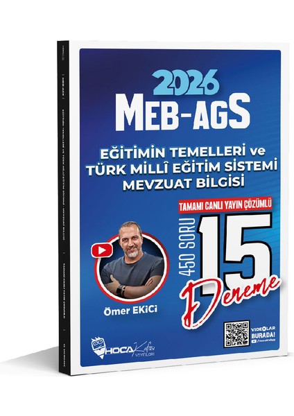 2026 Meb-Ags 15 Deneme - Eğitimin Temelleri ve Türk Millî Eğitim Sistemi & Mevzuat Bilgisi