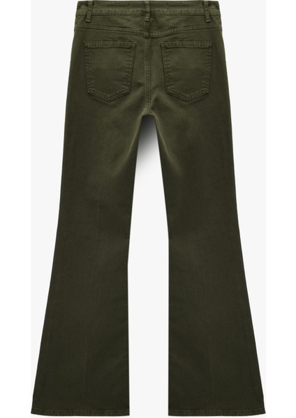 Dar Kesim Nervürlü Ispanyol Paça Jean Pantolon - Flare Jeans fiyatları