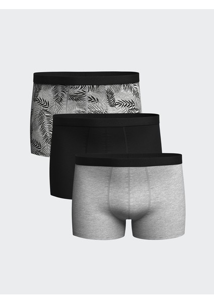 Yeni Sezon Standart Kalıp Pamuklu Esnek Erkek Boxer 3'lü