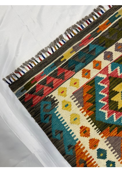 El Dokuma Afgan Kilim Yün Kök Boya