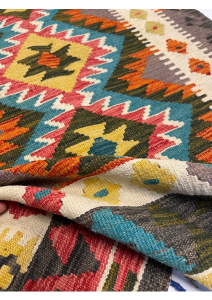 El Dokuma Afgan Kilim Yün Kök Boya