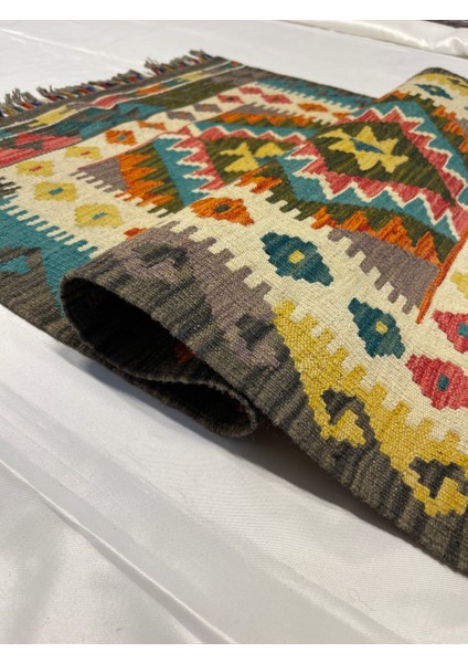 El Dokuma Afgan Kilim Yün Kök Boya