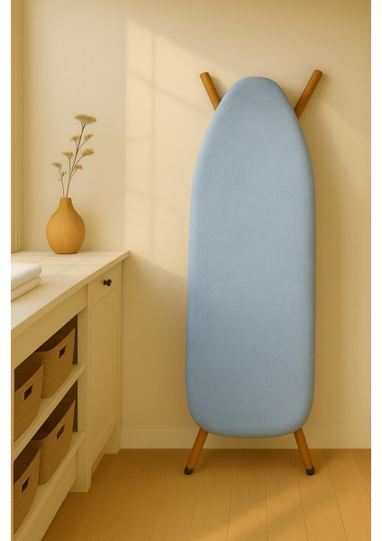 Ütü Masası Kılıfı Keçeli Mavi Battal Boy Xxl Pamuklu Yanmaz Üretim